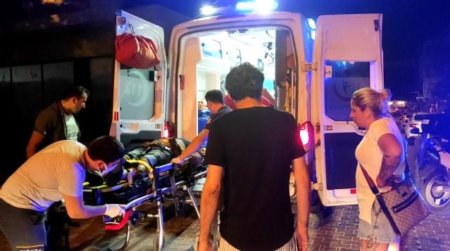 Özel araçla çarpışan motordan  geriye bir yaralı, bir silah kaldı!