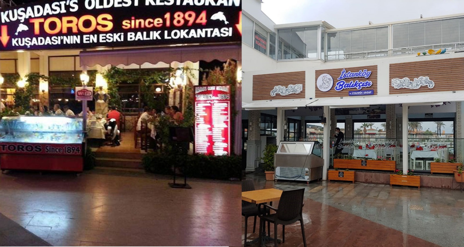 Kuşadası’nın en eski tabelası indi!